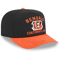 Men's New Era Black/Orange Cincinnati Bengals 2025 NFL Draft 9FIFTY A-Frame Snapback Hat