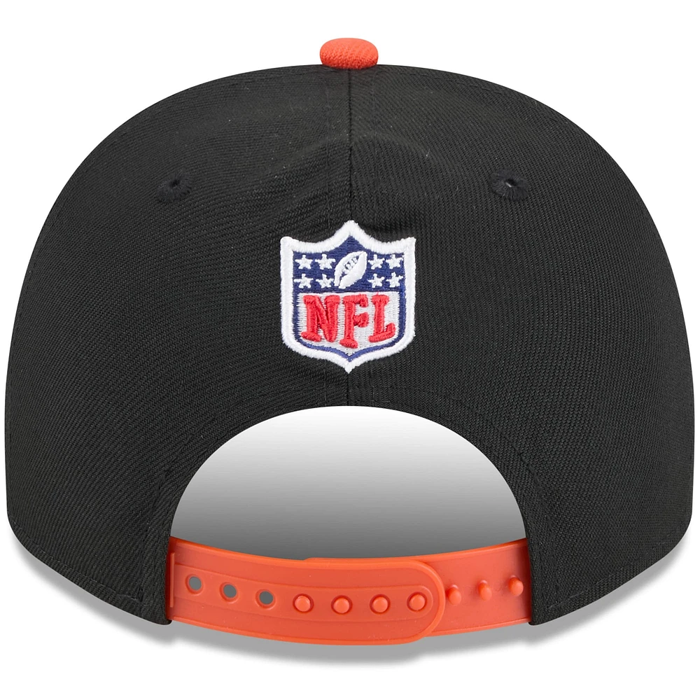 Men's New Era Black/Orange Cincinnati Bengals 2025 NFL Draft 9FIFTY A-Frame Snapback Hat