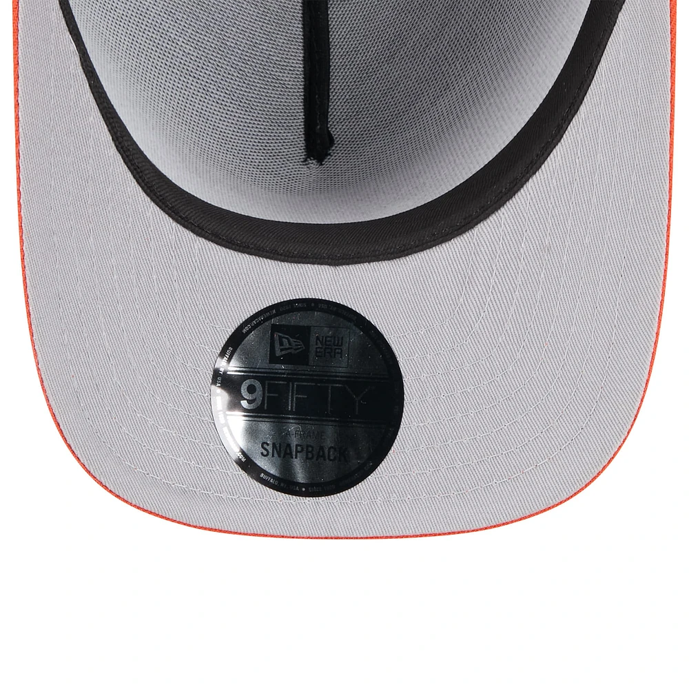 Men's New Era Black/Orange Cincinnati Bengals 2025 NFL Draft 9FIFTY A-Frame Snapback Hat