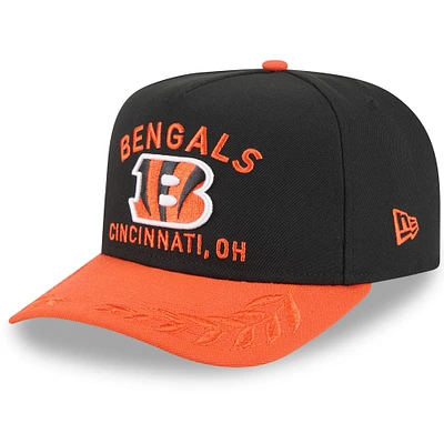 Men's New Era Black/Orange Cincinnati Bengals 2025 NFL Draft 9FIFTY A-Frame Snapback Hat