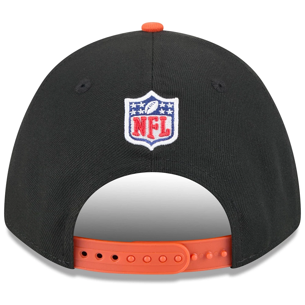 Men's New Era Black/Orange Cincinnati Bengals 2025 NFL Draft 9FORTY M-Crown A-Frame Adjustable Hat