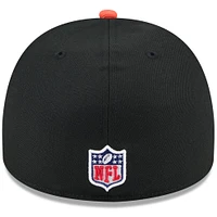 Casquette ajustée New Era 59FIFTY noire/orange pour homme, modèle A-Frame, draft NFL 2025
