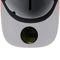 Casquette ajustée New Era 59FIFTY noire/orange pour homme, modèle A-Frame, draft NFL 2025