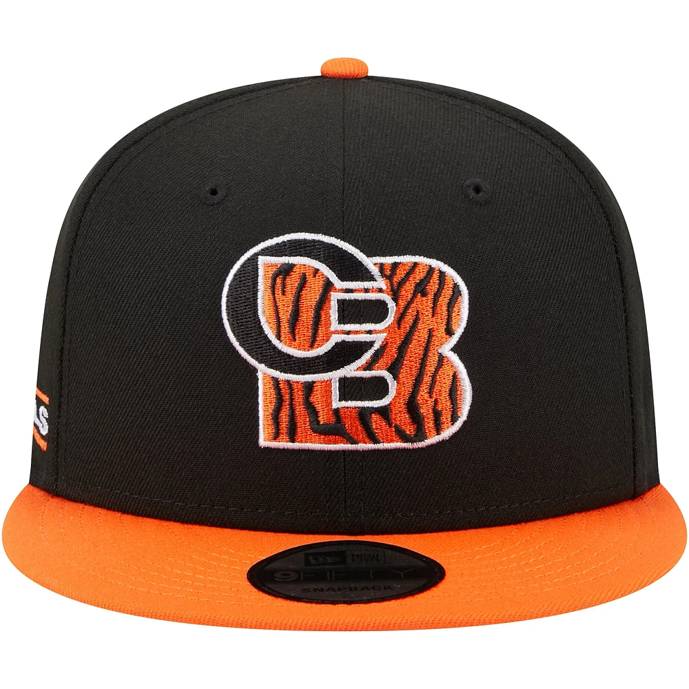 Casquette Snapback 9FIFTY New Era pour hommes, noir/orange, Cincinnati Bengals City Originals