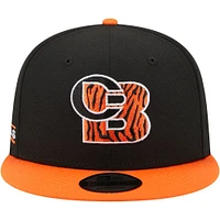 Casquette Snapback 9FIFTY New Era pour hommes, noir/orange, Cincinnati Bengals City Originals