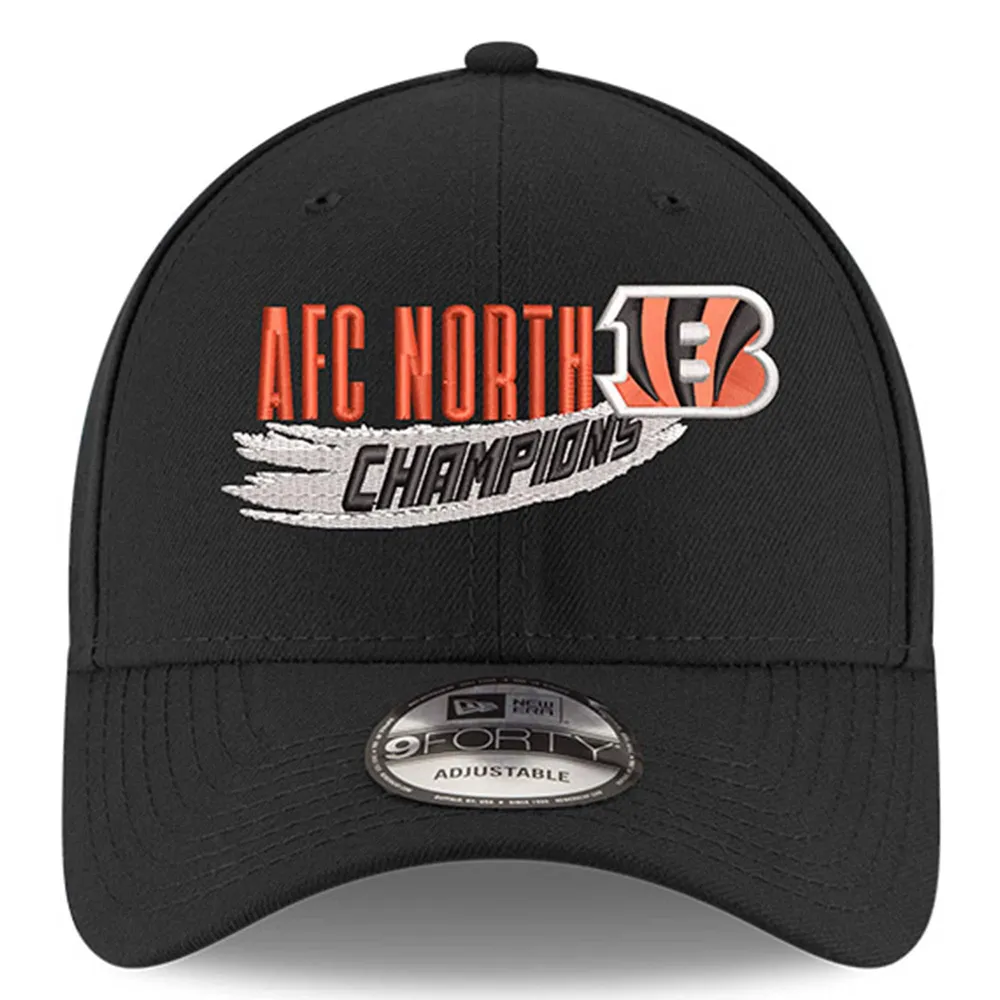 New Era Men's Black Cincinnati Bengals 2022 AFC North Division Champions 9FORTY Adjustable Hat