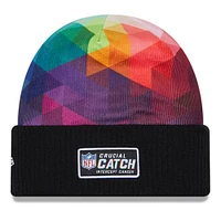 Bonnet en tricot à revers NFL Crucial Catch New Era noir pour hommes des Bengals de Cincinnati 2023