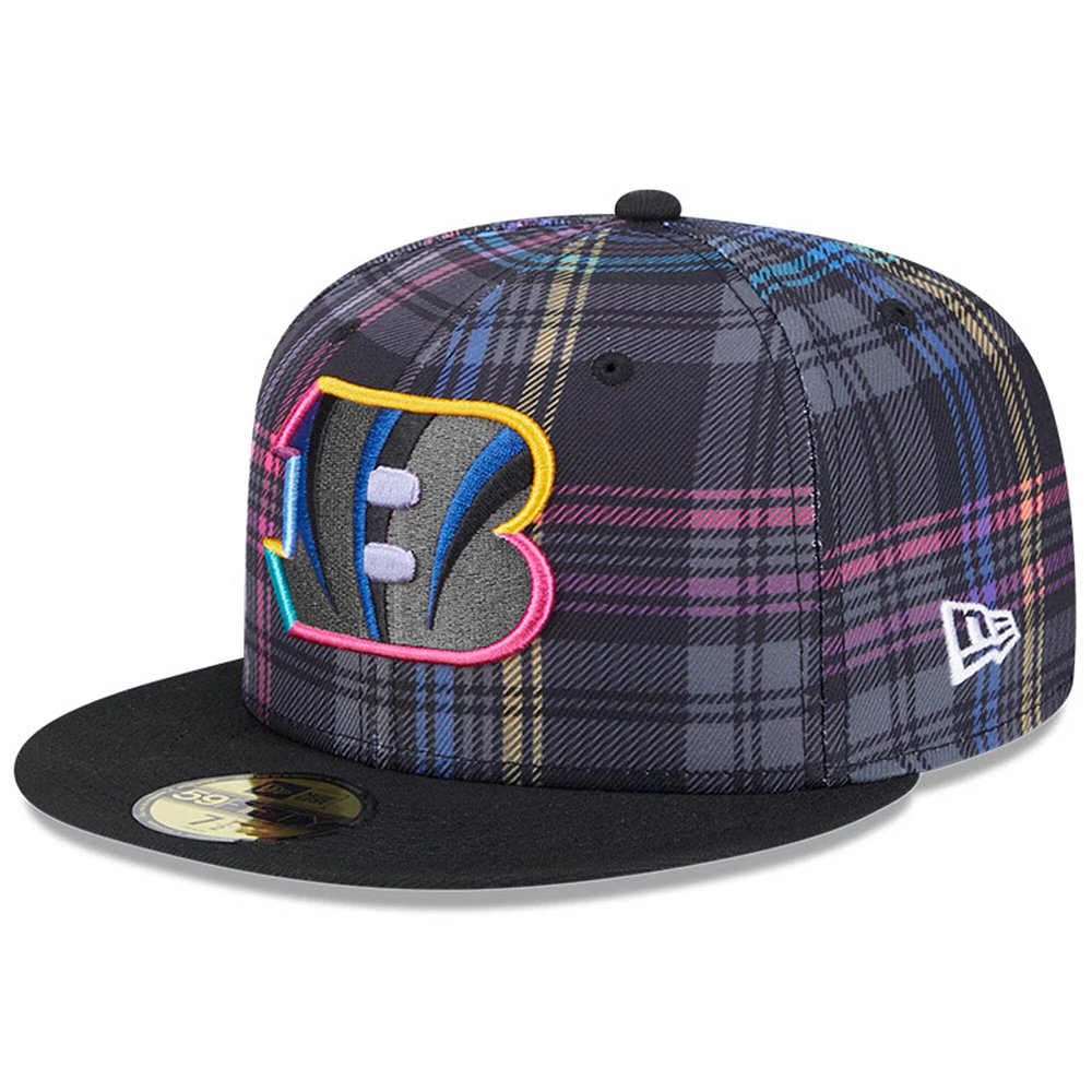 Casquette ajustée 59FIFTY NFL Crucial Catch 2024 Cincinnati Bengals New Era noire pour homme