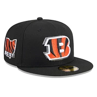 Casquette ajustée 59FIFTY NFL Draft 2024 Cincinnati Bengals New Era noire pour homme