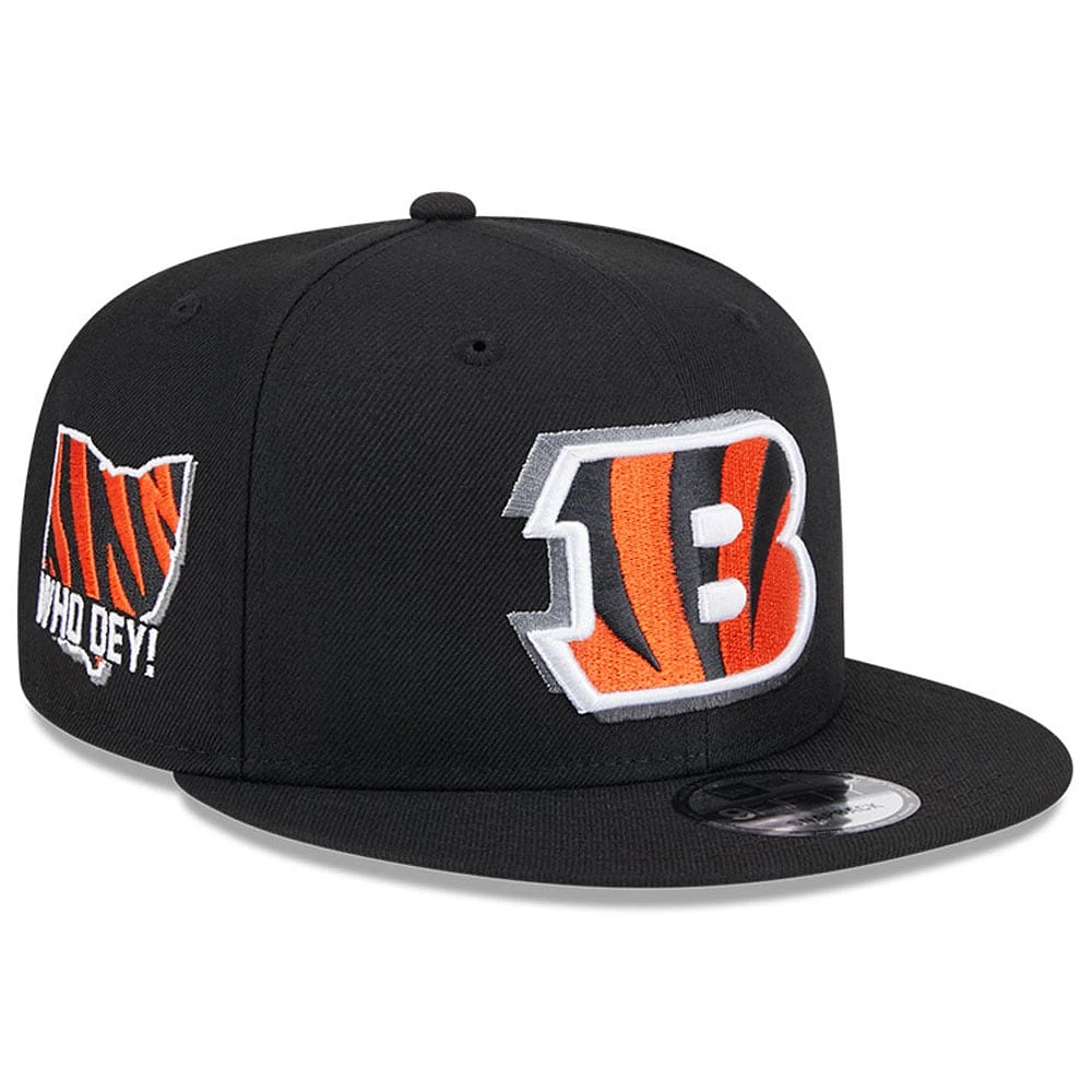 Casquette Snapback 9FIFTY NFL Draft 2024 NFL Cincinnati Bengals New Era noire pour homme