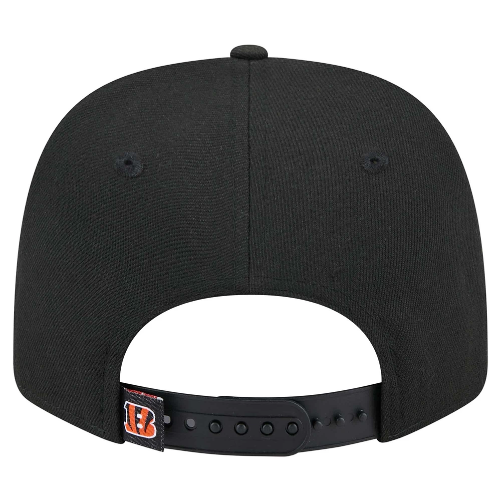 Men's New Era Black Cincinnati Bengals  9SEVENTY Stretch-Snap Hat