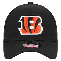 Men's New Era  Black Cincinnati Bengals  A-Frame 9FORTY Adjustable Hat