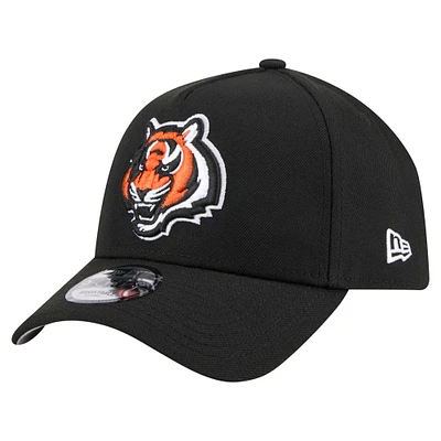 Casquette ajustable A-Frame 9FORTY noire avec logo alternatif des Bengals de Cincinnati pour homme de New Era