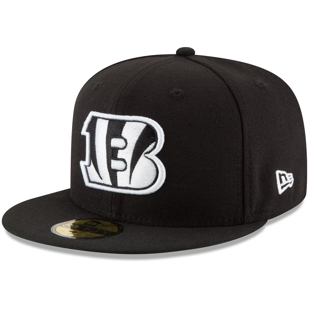 Casquette ajustée B-Dub 59FIFTY des Bengals de Cincinnati New Era pour homme, noire