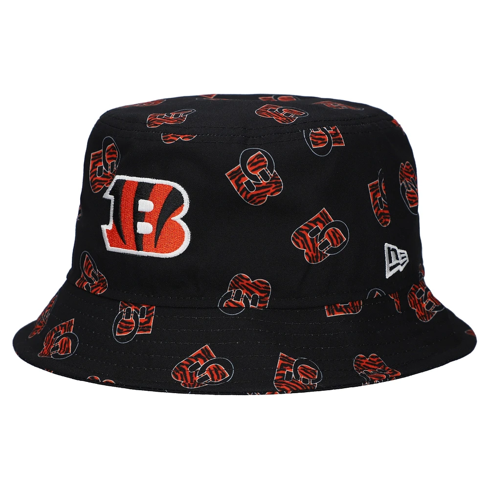 Men's New Era Black Cincinnati Bengals City Originals Bucket Hat