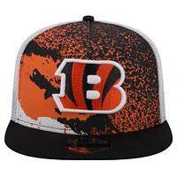 Casquette Snapback 9FIFTY Court Sport des Bengals de Cincinnati New Era noire pour hommes