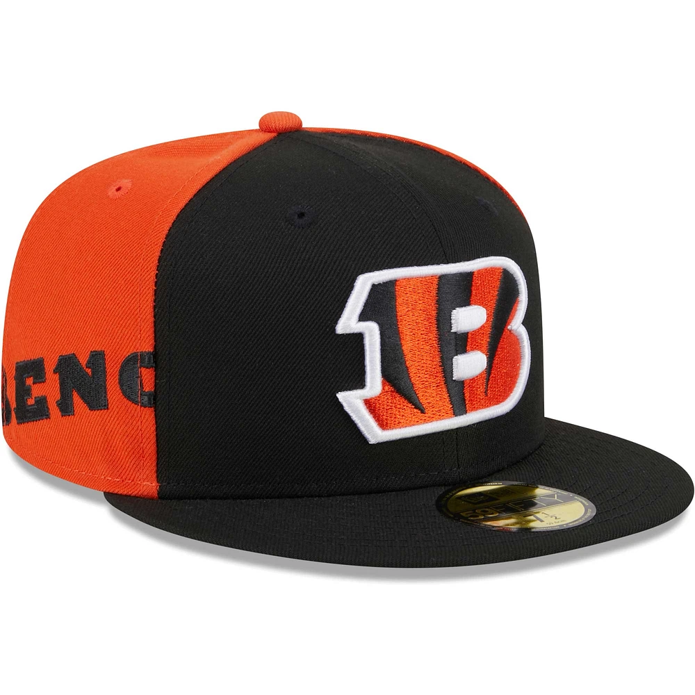 Casquette ajustée 59FIFTY Gameday des Bengals de Cincinnati New Era noire pour hommes