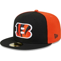 Casquette ajustée 59FIFTY Gameday des Bengals de Cincinnati New Era noire pour hommes