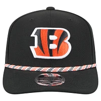 Men's New Era Black Cincinnati Bengals Gameday Multi Rope 9SEVENTY Stretch-Snap Hat