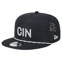 Casquette à visière plate noire New Era Cincinnati Bengals Hydro 5-Panel 9FIFTY pour homme