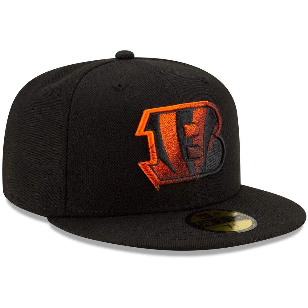 Men's New Era Cincinnati Bengals Black on Black 59FIFTY Fitted Hat