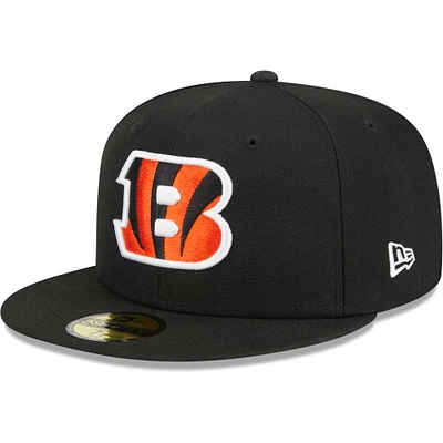 Casquette ajustée 59FIFTY Main des Bengals de Cincinnati New Era pour homme, noire