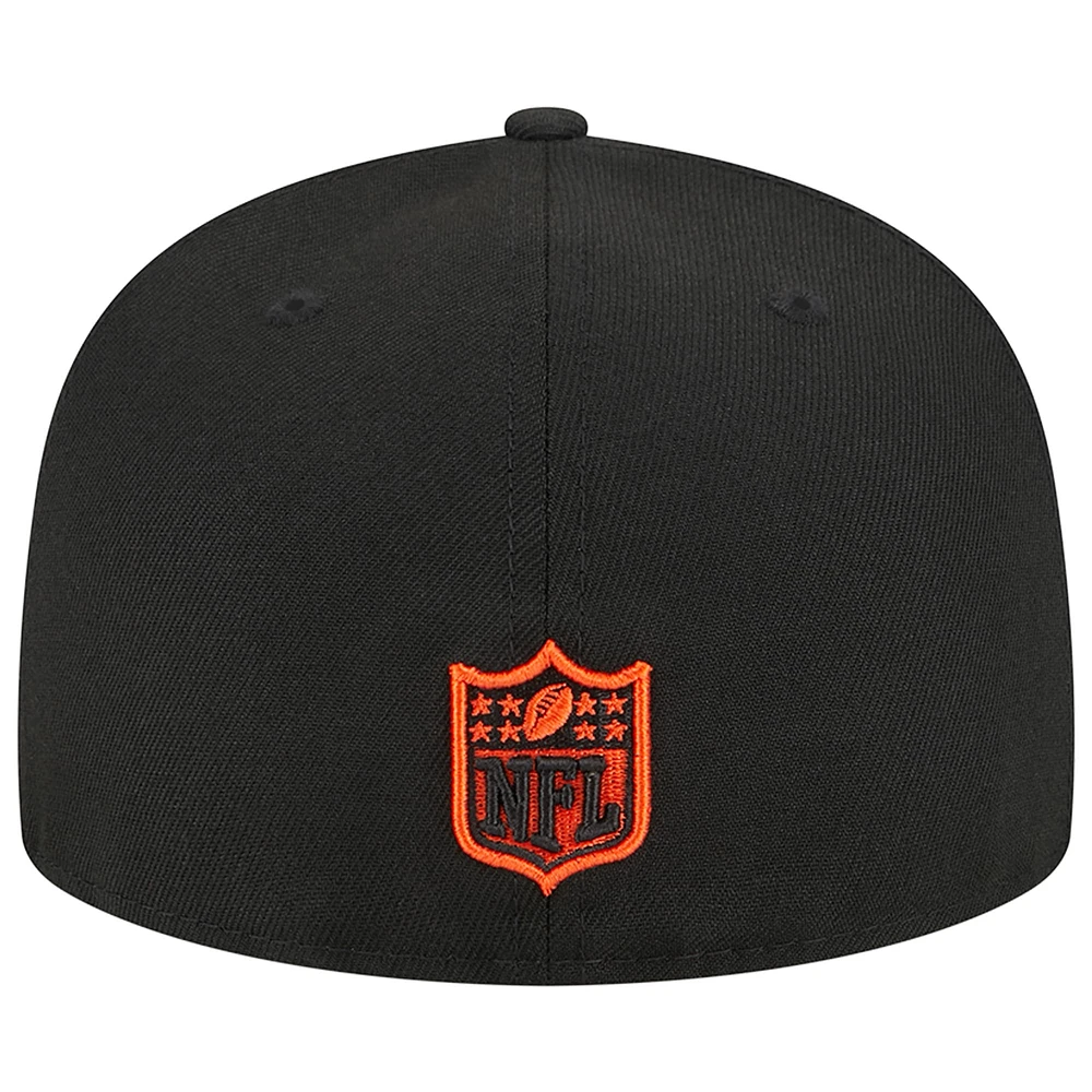 Casquette ajustée noire Cincinnati Bengals Main 59FIFTY de New Era pour homme