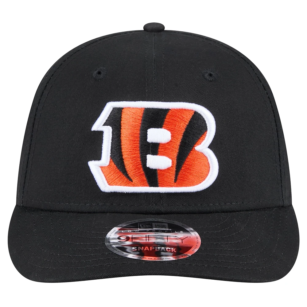 Casquette à visière plate noire Cincinnati Bengals 9FIFTY de New Era pour homme