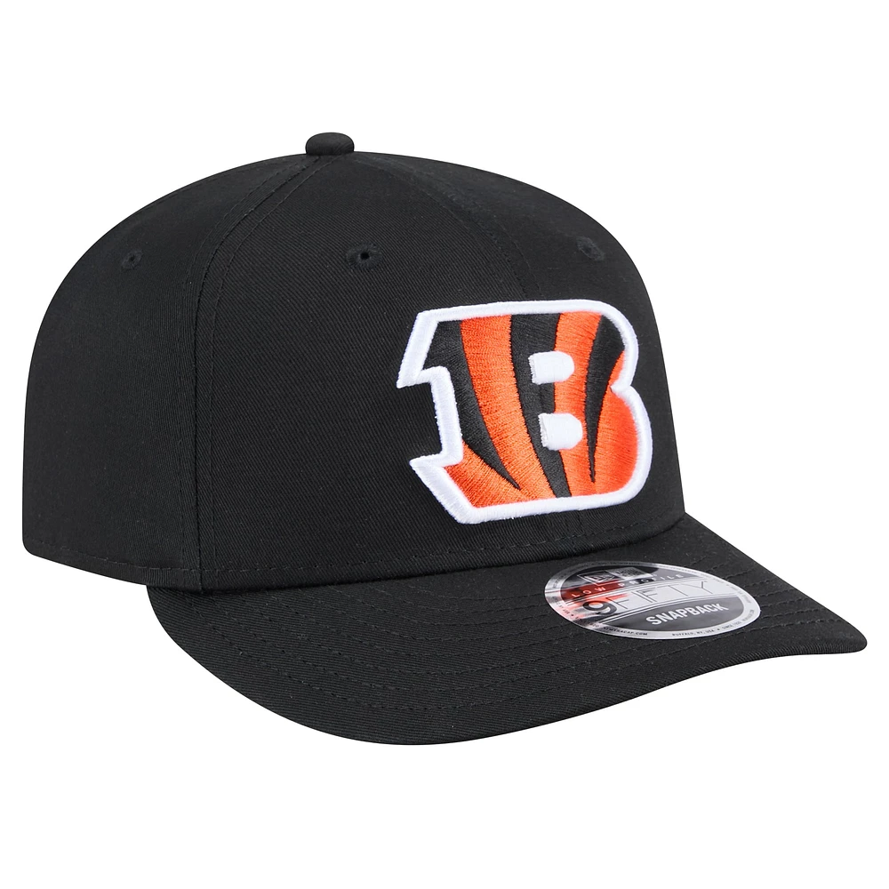 Casquette à visière plate noire Cincinnati Bengals 9FIFTY de New Era pour homme