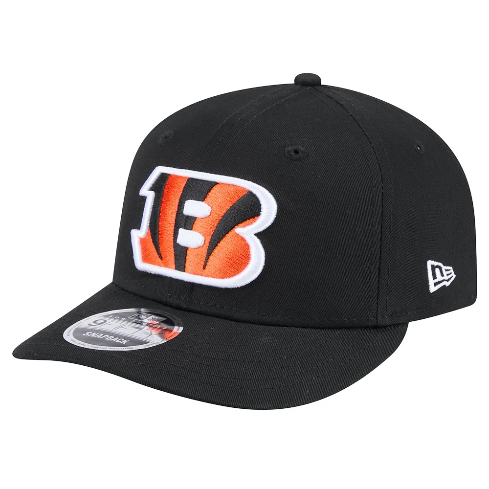 Men's New Era Black Cincinnati Bengals Main Low Profile 9FIFTY Snapback Hat