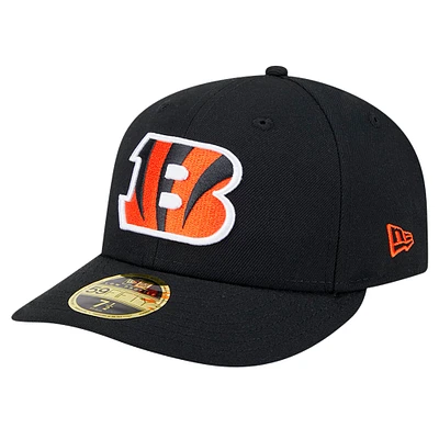 Men's New Era Black Cincinnati Bengals Omaha Low Profile 59FIFTY Fitted Hat