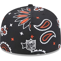 Men's New Era Black Cincinnati Bengals Paisley 59FIFTY Fitted Hat