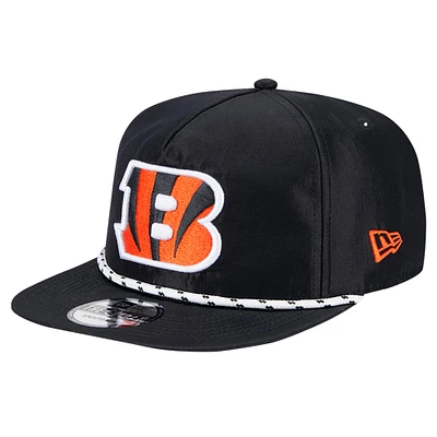 Men's New Era Black Cincinnati Bengals  Rope Golfer Snapback Hat