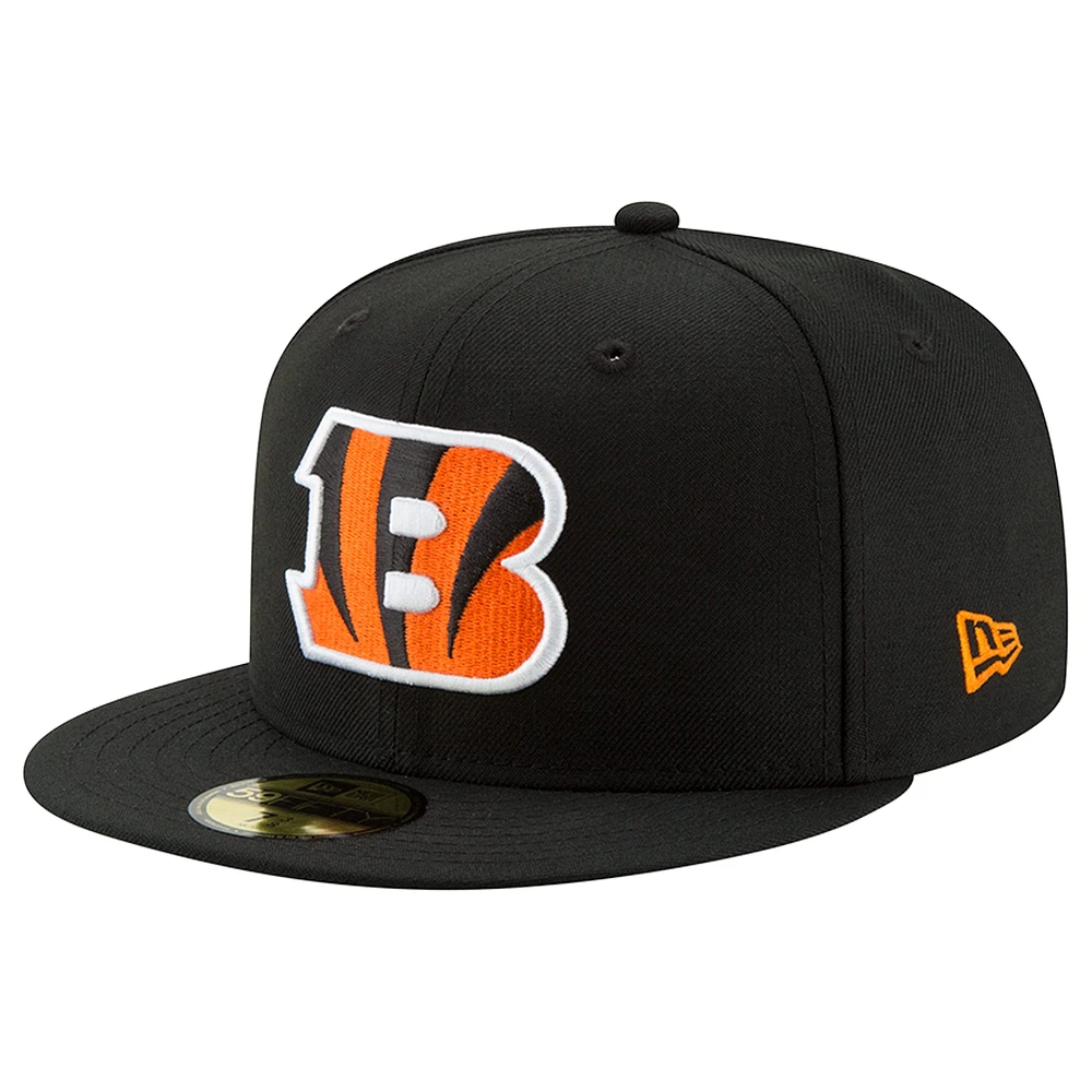 Casquette ajustée 59FIFTY Basic des Bengals de Cincinnati New Era pour homme, noire