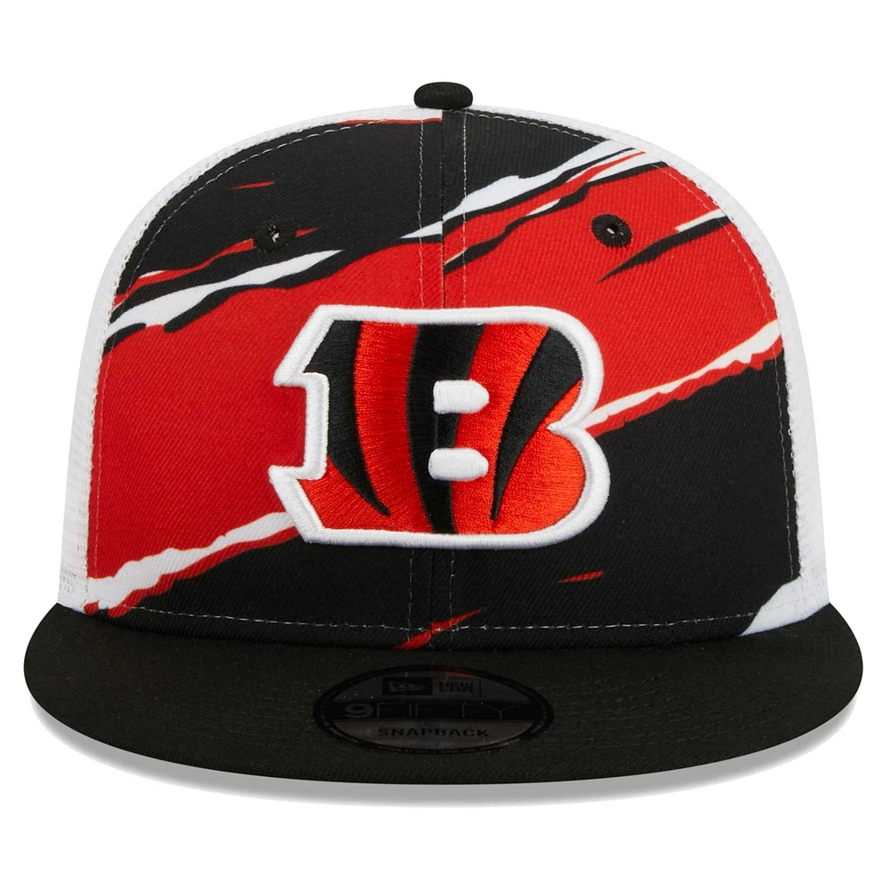 Casquette snapback noire 9FIFTY Snapback des Cincinnati Bengals New Era pour homme