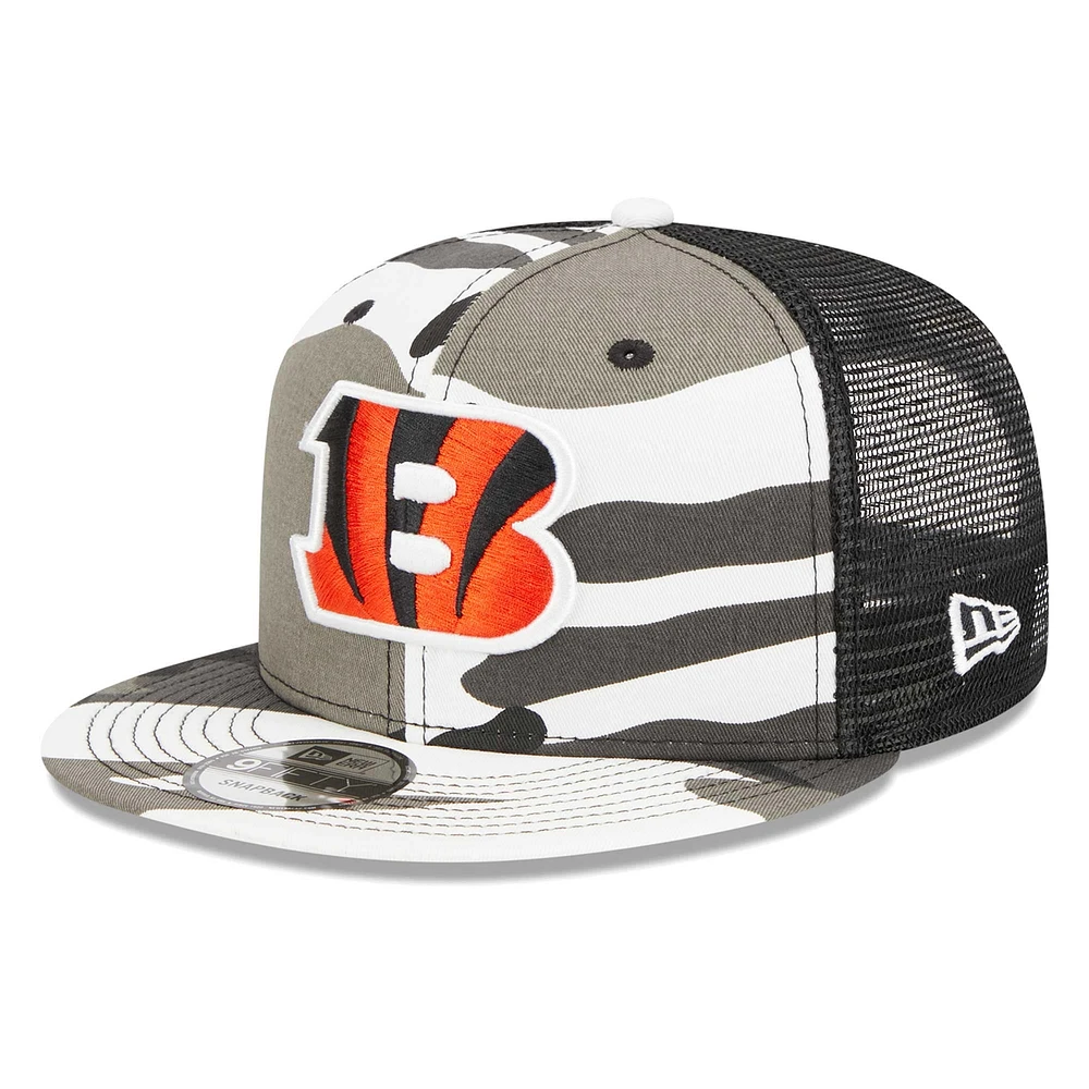 Casquette New Era Camo Cincinnati Bengals Dark Trucker 9FIFTY Snapback pour homme