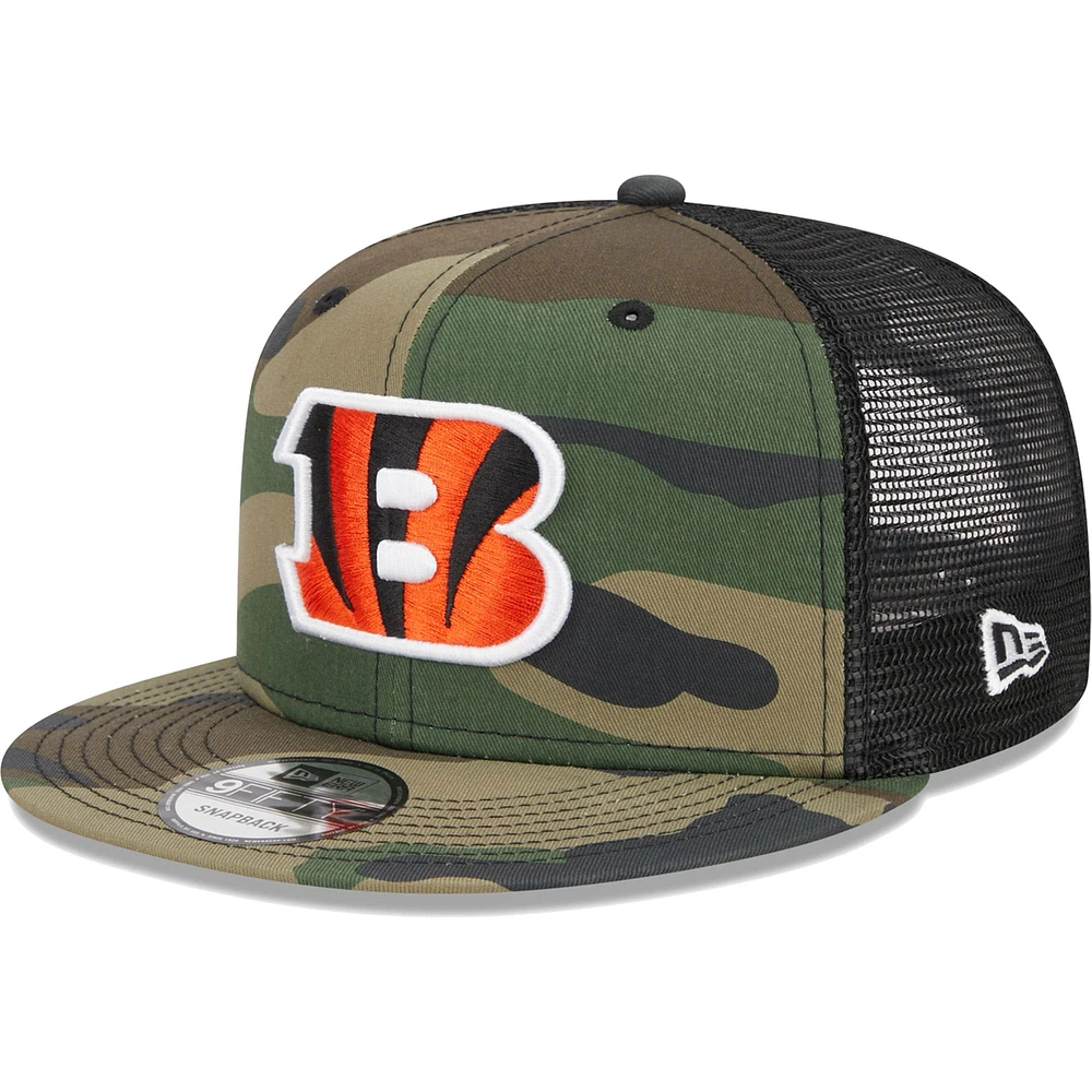 Casquette New Era Camo Cincinnati Bengals Main Trucker 9FIFTY Snapback pour homme