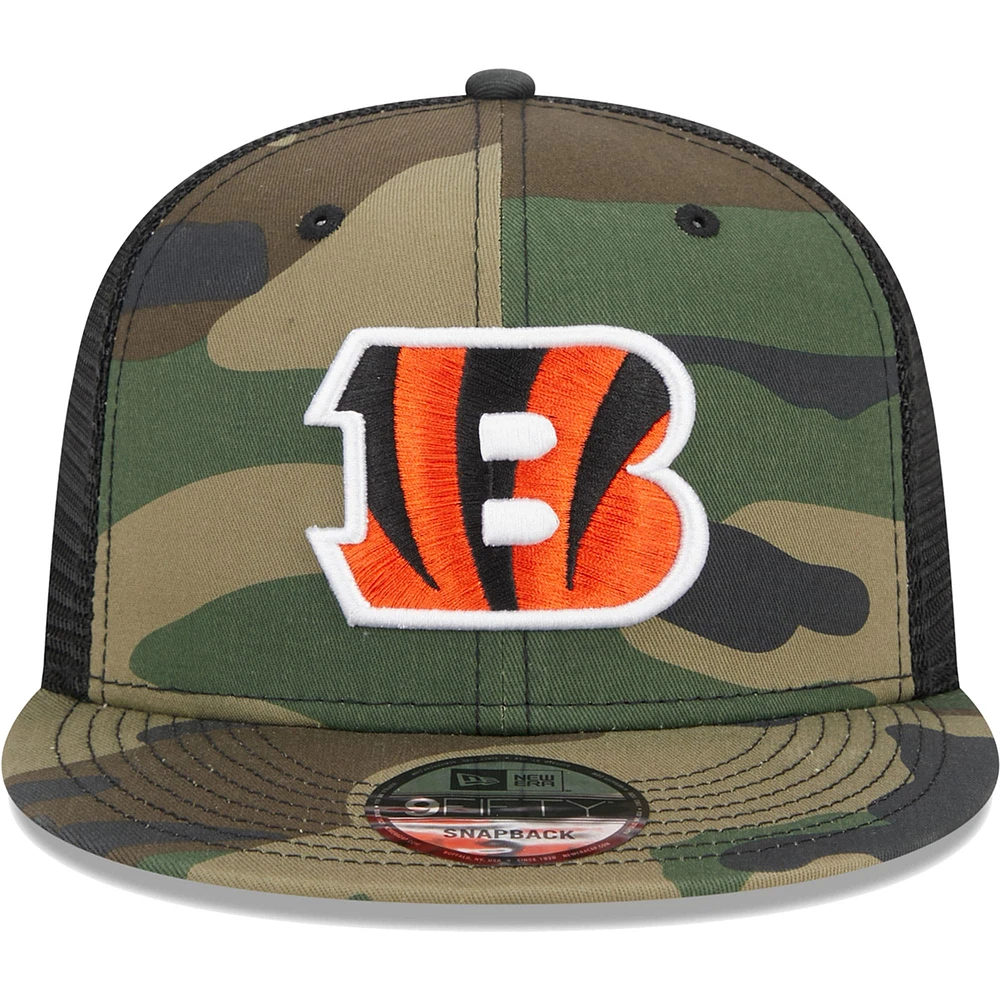 Casquette New Era Camo Cincinnati Bengals Main Trucker 9FIFTY Snapback pour homme