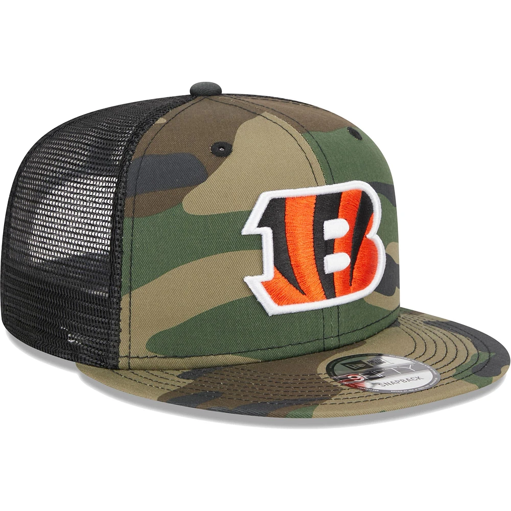 Men's New Era Camo Cincinnati Bengals  Main Trucker 9FIFTY Snapback Hat