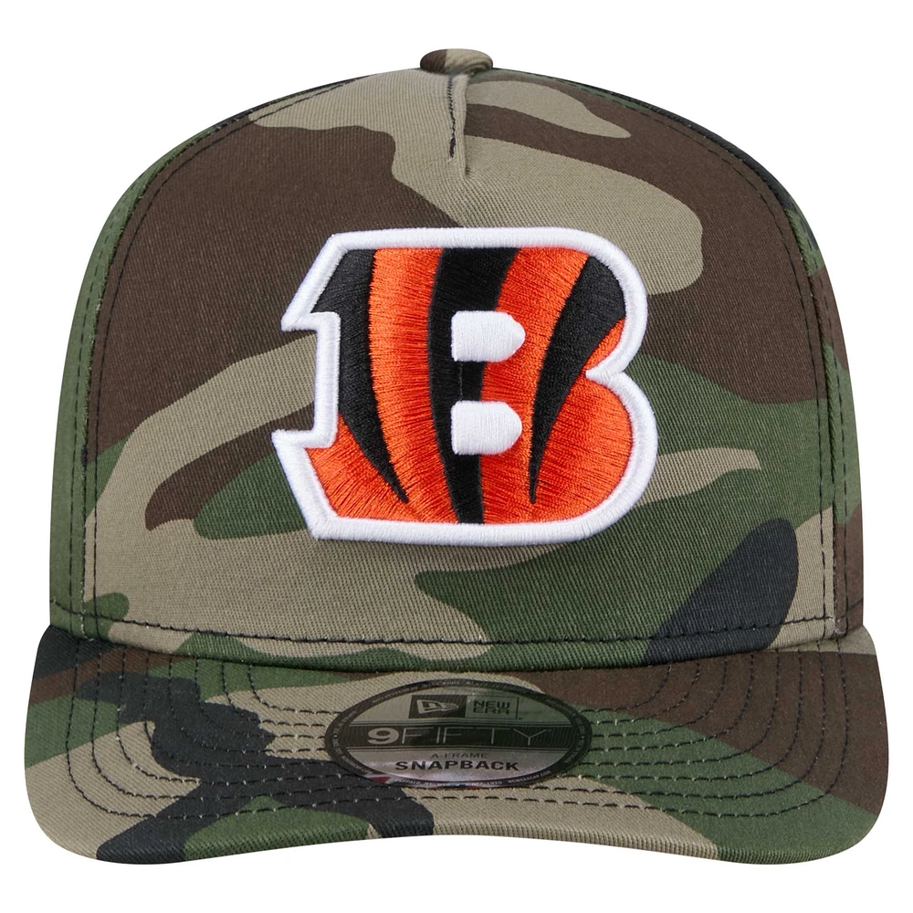 Casquette à visière camouflage New Era Cincinnati Bengals Woodsy 9FIFTY pour homme