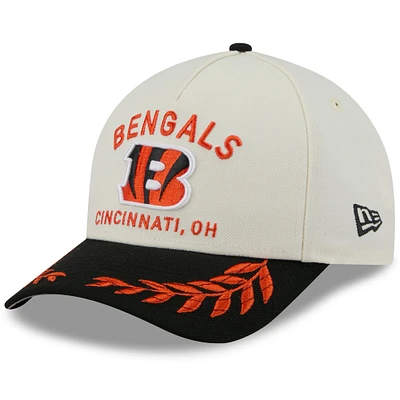 Men's New Era /Black Cincinnati Bengals 2025 NFL Draft 9FORTY A-Frame M-Crown Adjustable Hat