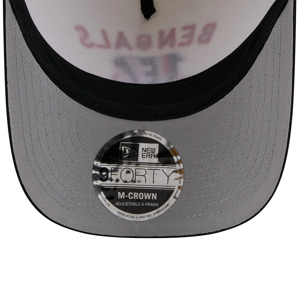 Casquette ajustable New Era 9FORTY M-Crown A-Frame pour homme, couleur crème/noir, des Bengals de Cincinnati, draft NFL 2025