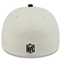 Men's New Era Cream/Black Cincinnati Bengals 2025 NFL Draft A-Frame 59FIFTY Fitted Hat