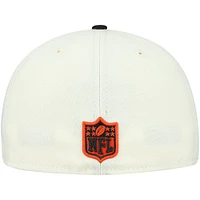 Casquette ajustée New Era 59FIFTY pour homme, crème/noir, des Bengals de Cincinnati