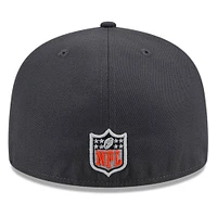 Casquette ajustée 59FIFTY officielle du repêchage NFL 2024 sur scène des Bengals de Cincinnati New Era Graphite pour hommes