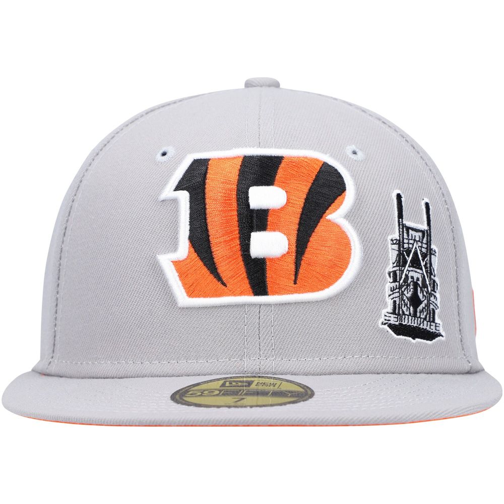 Men's New Era Gray Cincinnati Bengals City Describe 59FIFTY Fitted Hat