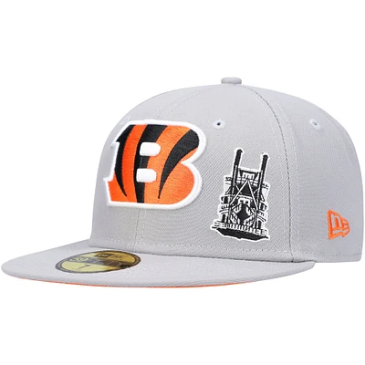 Casquette ajustée New Era Cincinnati Bengals City Décrire 59FIFTY pour homme