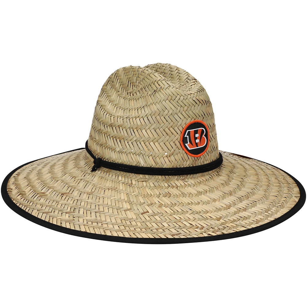 Men's New Era Natural Cincinnati Bengals NFL Training Camp Official Straw Lifeguard Hat