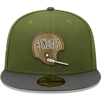 Men's New Era Olive/Graphite Cincinnati Bengals 59FIFTY Fitted Hat