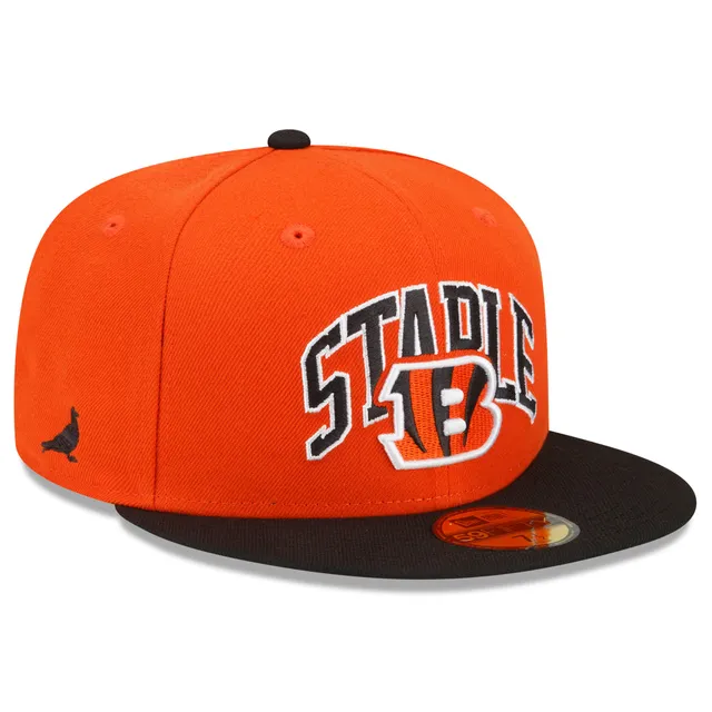 Men's New Era Black/Orange Cincinnati Bengals Team Classic Two